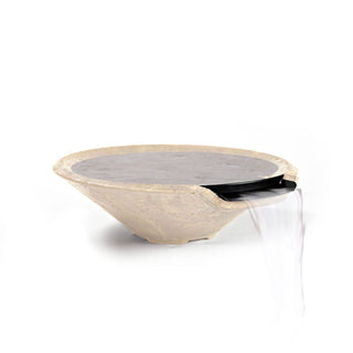 Conic Cast Water Spillway Bowl - Cast Stone Natural Finish - modofire🔥