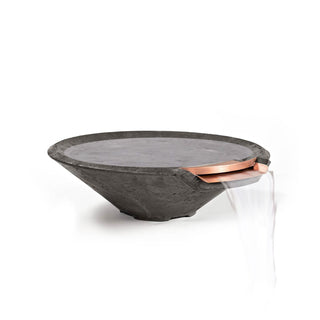 Conic Cast Water Spillway Bowl - Cast Stone Natural Finish - modofire🔥