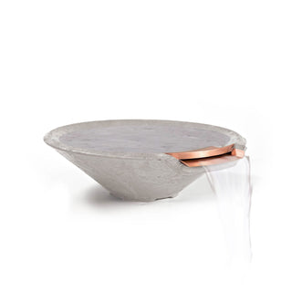 Conic Cast Water Spillway Bowl - Cast Stone Natural Finish - modofire🔥