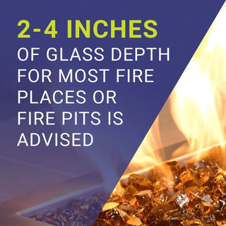 Copper Reflective Fire Glass - 1/2" - 10 lbs. - modofire🔥