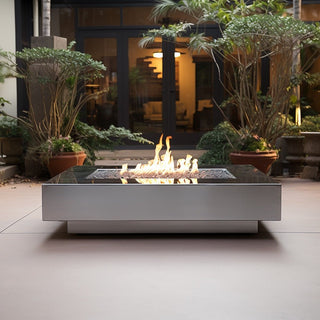 Coronado Rectangle Fire Table - Stainless Steel - Modofire