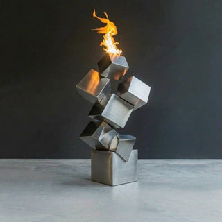 Cubestack Fire Sculpture - Modofire