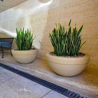 Executive Round Low Planter / Water Bowl - Concrete (GFRC) - Modofire