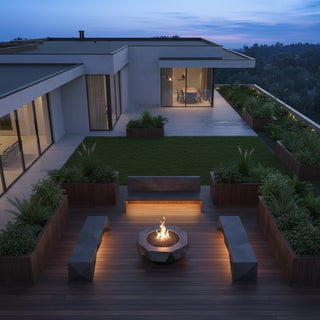 Facet Flame Fire Pit Table - Modofire