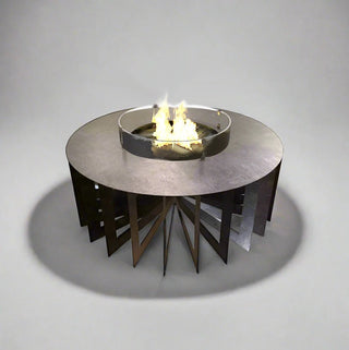 Fins Round Fire Table - Modofire