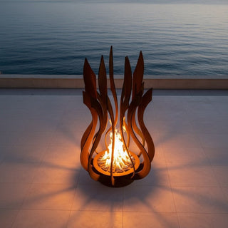 Flame Bloom Metal Fire Sculpture - Modofire