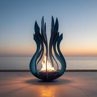 Flame Bloom Metal Fire Sculpture - Modofire