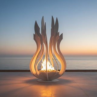 Flame Bloom Metal Fire Sculpture - Modofire