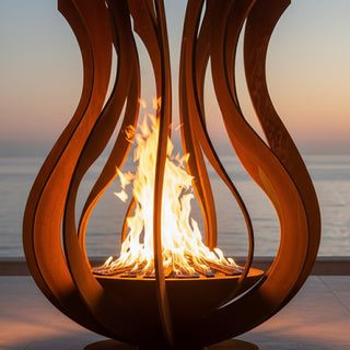 Flame Bloom Metal Fire Sculpture - Modofire