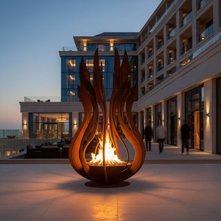 Flame Bloom Metal Fire Sculpture - Modofire