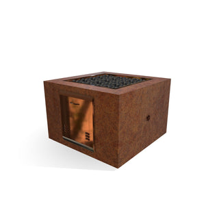 Forma Cube Square Fire Cube - Corten Steel - Modofire