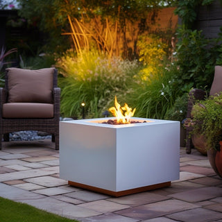 Forma Cube Square Fire Cube - Powder Coated Steel - Modofire