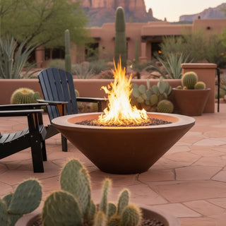 Geo Round Fire Bowl - Concrete (GFRC) - Modofire