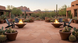 Geo Round Fire Bowl - Concrete (GFRC) - Modofire