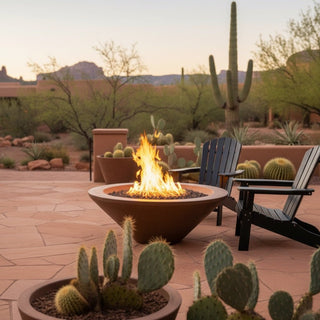 Geo Round Fire Bowl - Concrete (GFRC) - Modofire