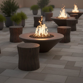 Geo Round Fire Table - Concrete (GFRC) - Modofire