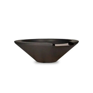 Geo Round Fire & Water Spillway Bowl - Concrete (GFRC) - Modofire