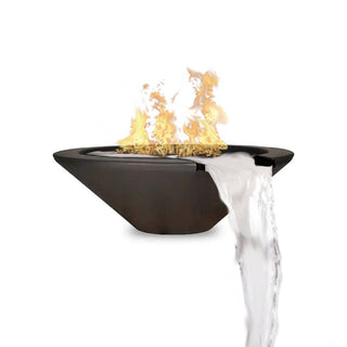 Geo Round Fire & Water Spillway Bowl - Concrete (GFRC) - Modofire