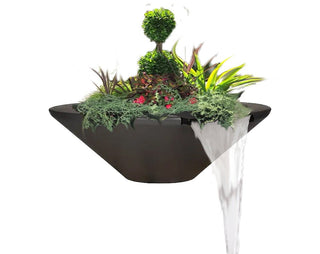 Geo Round Water Spillway & Planter Bowl - Concrete (GFRC) - Modofire