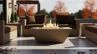 Geo Square Fire Table - Concrete (GFRC) - Modofire