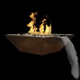 Geo Square Fire & Water Spillway Bowl - Concrete (GFRC) - Modofire