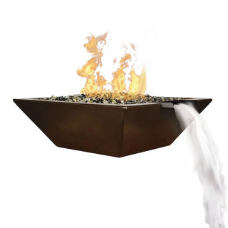 Geo Square Fire & Water Spillway Bowl - Concrete (GFRC) - Modofire