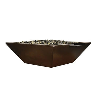 Geo Square Fire & Water Spillway Bowl - Concrete (GFRC) - Modofire