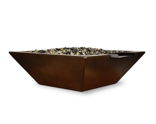 Geo Square Fire & Water Spillway Bowl - Formed Concrete (gfrc) - Modofire