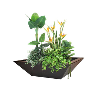 Geo Square Low Planter Bowl - Concrete (GFRC) - Modofire