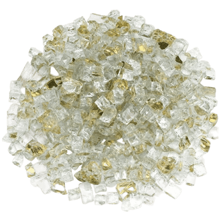 Gold Reflective Fire Glass - 1/2" - 10 lbs. - Modofire
