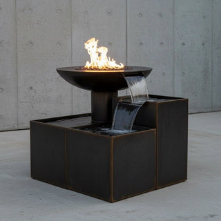 Hover Bowl Cascade Fire & Water Feature - Modofire