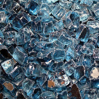 HPC Fire 1/4 inch Pacific Blue Reflective Fire Pit Glass FPGLPACBLUEREF