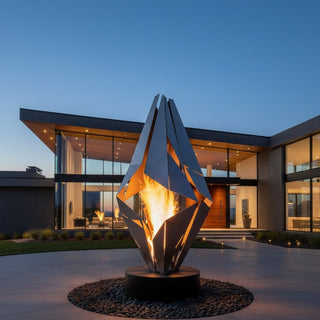 Ignis Prism Metal Fire Sculpture - Modofire