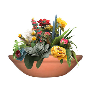 Italian Garden Round Planter Bowl - Concrete (GFRC) - Modofire