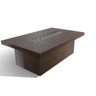 Laguna Rectangle Fire Table - Wood Grain Concrete - Modofire