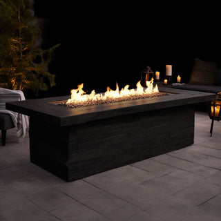 Laguna Rectangle Fire Table - Wood Grain Concrete - Modofire