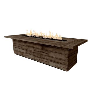 Laguna Rectangle Fire Table - Wood Grain Concrete - Modofire