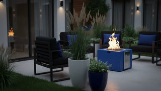 Legacy Cube Fire Pit - Concrete (GFRC) - LP - Modofire