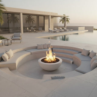 Legacy Round Fire Bowl - Concrete (GFRC) - Modofire