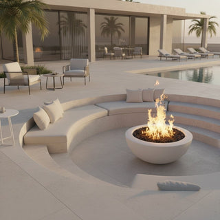 Legacy Round Fire Bowl - Concrete (GFRC) - Modofire