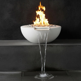 Legacy Round Fire & Water Spillway Bowl - Concrete (GFRC) - Modofire