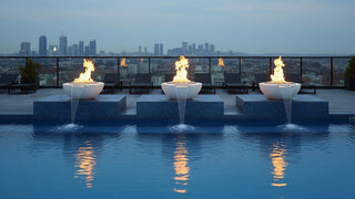 Legacy Round Fire & Water Spillway Bowl - Concrete (GFRC) - Modofire