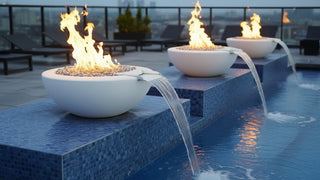 Legacy Round Fire & Water Spillway Bowl - Concrete (GFRC) - Modofire