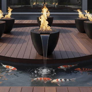 Legacy Round Fire & Water Vase - Concrete (GFRC) - Modofire