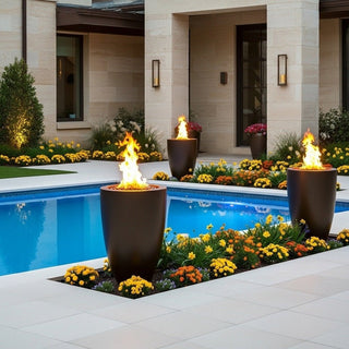 Legacy Round Tall Fire Vase - Modofire