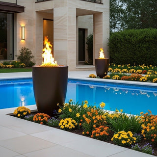 Legacy Round Tall Fire Vase - Modofire