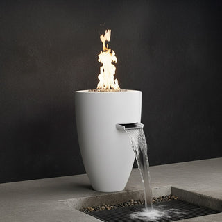 Legacy Round Tall Fire & Water Vase - Concrete (GFRC) - Modofire