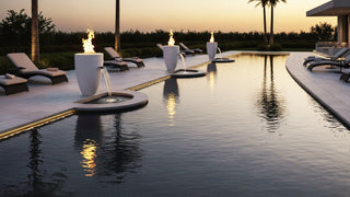 Legacy Round Tall Fire & Water Vase - Concrete (GFRC) - Modofire