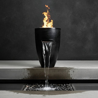 Legacy Round Tall Fire & Water Vase - Concrete (GFRC) - Modofire