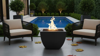 Legacy Square Fire Vase - Concrete (GFRC) - Modofire